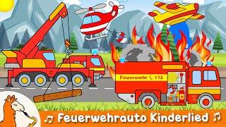 Kinderlied Feuerwehr mit 8 Fahrzeugen wie Löschzug, Drehleiter, Kran, Löschboot | Feuerwehrauto Lied