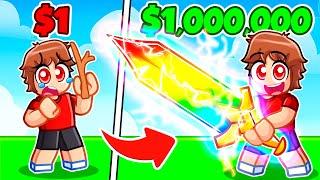 $1 vs $1,000,000 Sword In Roblox With MY CRAZY FAN GIRLS...