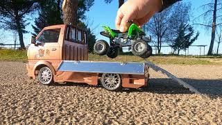 Mod Wpl D12 Rc Truck Trailer With Open Sides Tuning Racing My Project Drift Car Carry Cars Van 1/10
