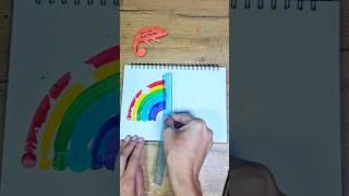 Радуга с помощью линейки #детям #развитиедетей #мамавдекрете #art #мама #какрисовать #радуга