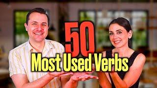 Top 50 Most Commonly Used English Verbs (With Free 3000 subscriber MEGA-PDF) Popular Verb Countdown!