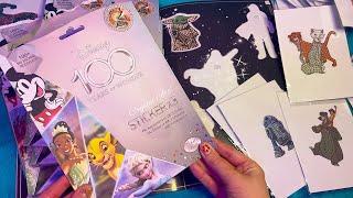 ASMR Disney Diamond Surprise Stickers Opening (Whispered, Tracing)