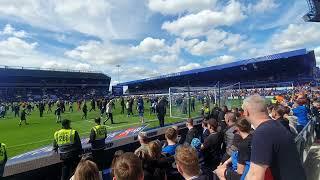 Blues Fans Play Football On The Pitch After Being Relegated 2024