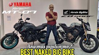 2023  Honda CB500F  vs 2023 Yamaha MT-07 Best Naked Big Bike Specs at Features, Presyo & Installment