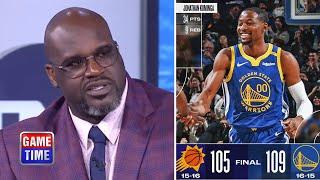 NBA Gametime reacts to Jonathan Kuminga ties career high with 34 points, Warriors beat Suns 109-105