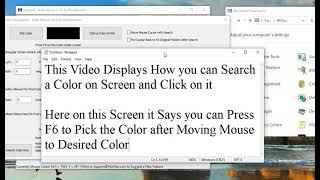 Find Color on Screen and Click on it