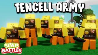 Creating The Largest Tencell Army | Roblox Slap Battles