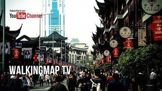 Shanghai Old Street, China (From Yuyuan Garden Station) - WalkingMap TV / 上海老街 / 상하이노가