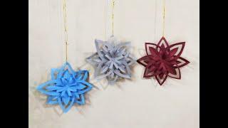 DIY Wall Hanging Decor | Paper Snowflake Hanging Craft | Wall Decoration (Ganpati Special)