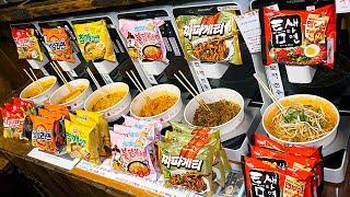 Amazing automated ramen machine! All toppings are free. (24 hour ramen store) / Korean street food