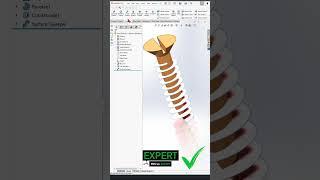 SolidWorks Pro vs. SolidWorks Expert Wood Screw - Iregular Threads #solidworks