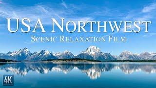  USA Northwest Scenic Nature Relaxation 4K Drone Film with Ambient Music