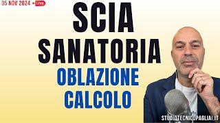 SCIA SANATORIA oblazione calcolo con esempio