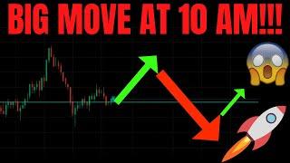  BIG MOVE AT 10 AM! SPY, ES, TSLA, NQ, NVDA, AAPL, COIN, META, AMD, AMZN, & MSFT PREDICTIONS! 