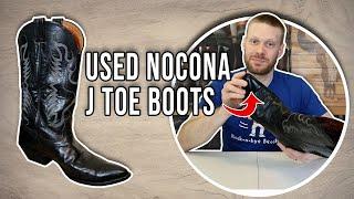 Thrifting Nocona Used Cowboy Boots with a J Toe from Goodwill online