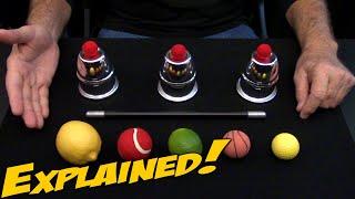 Cups and Balls ...with a twist ~ Explained! (Sleight-of-Hand & Misdirection Tutorial)