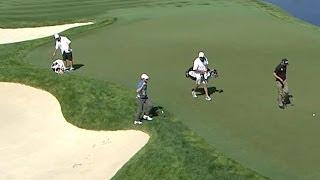 Rory McIlroy's incredible hole out to save par at the Memorial