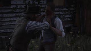 RDR2 - Arthur always protects women, no matter what