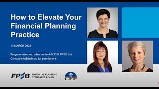 Global Webinar | How to Elevate Your Finance Planning Practice | FPSB Ltd.