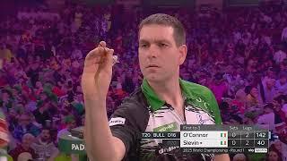 DYLAN SLEVIN TAKES THE 1ST SET v WILLIAM O'CONNOR 2024/25 WORLD DARTS CHAMPIONSHIP