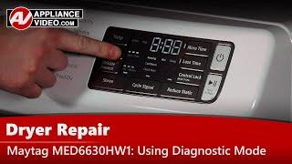 Maytag Dryer MED6630HW1 -  Diagnostic Mode, Error Codes