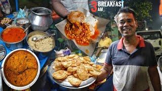 3AM Breakfast | Brahmapur Early Morning Puri Upma Place | Only Rs.25/- | Odisha Street Food