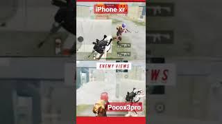 iPhone xr vs poco X3 Pro Gameplay #bgmishorts #bgmi #pubgmobile #pubg #tdm