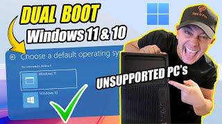 How to Dual Boot Windows 11 24H2 with Windows 10 on the Same Drive (Unsupported PC)