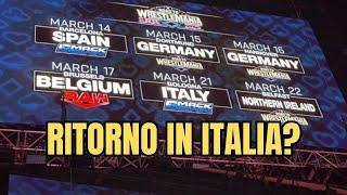 la WWE a BOLOGNA il 21 marzo 2025 con SMACKDOWN?