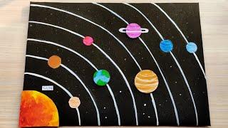 Solar system school project making | How to make solar system model | Solar system modelling