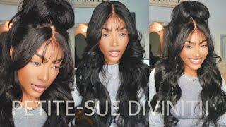 My FAVOURITE Glueless curtain bang wig ft. Unice Hair | PETITE-SUE DIVINITII