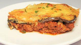 Moussaka with eggplant and potatoes