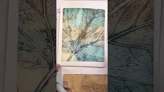 Botanical gel print #gelprinting #monoprint #gelpress