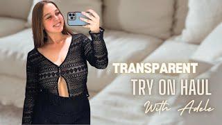 4K TRANSPARENT lingerie BUSH see through TRY ON | Transparent Kelsey