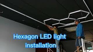 Hexagon LED light installation | Interior Renovation [ Home & Shop ] CCT RENOVATION DAILY TIPS