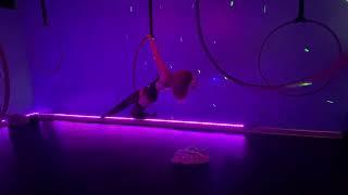 Aerial hoop lyra dancing to the blues