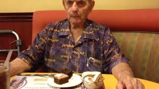 Dave "The MeatMan" Scandaliato having lunch w/ WWII Veteran friend Emilio at Palace Station buffet