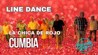 La chica de rojo ( Cumbia ) Baile en Linea  Line Dance  Ballo di Gruppo  Choreo