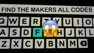 ⌨️(READ PINNED COMMENT) All 8️⃣ Keyboard Codes - Roblox Find The Markers⌨️