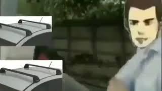Car salesman slaps the roof of many cars
