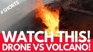 Watch this Volcano vs Drone! Bjorn Steinbekk - Geeksvana #Shorts