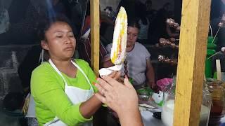 Guatemalan street food, elotes locos