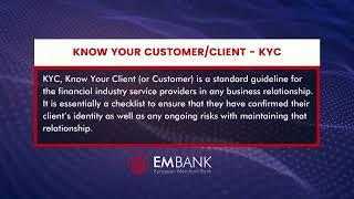 What is Know Your Customer/Client - KYC | European Merchant Bank
