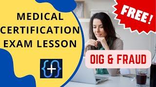 Understanding Fraud Abuse and OIG for Medical Coding Certification Exam | #medicalcoder #examtips