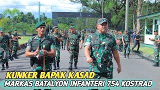 KEPALA STAF ANGKATAN DARAT KUNJUNGI MARKAS BATALYON INFANTERI 754 KOSTRAD