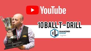 10 - ball T drill | DIAMOND POOL LEAGUE BY FARGO RATING drill of the month