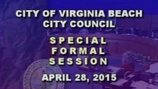 City Council Special Formal Session - 04/28/2015