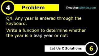 Write a function in C language to determine whether the year is a leap year or not | EASTER SCIENCE