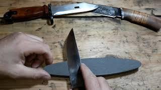 Как правильно точить нож на камне | how to sharpen a knife