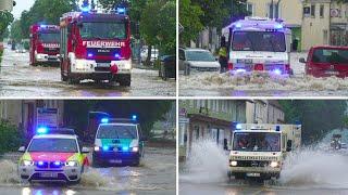 [Hochwasserkatastrophe Bayern] Einsatzfahrten in Babenhausen bei Katastrophenalarm